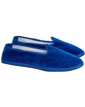 Gallo Einfarbige dunkelblaue samtschuhe für