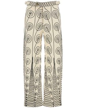 Bode Wide Trousers - Natural