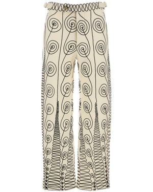 Bode Wide Trousers - Natural