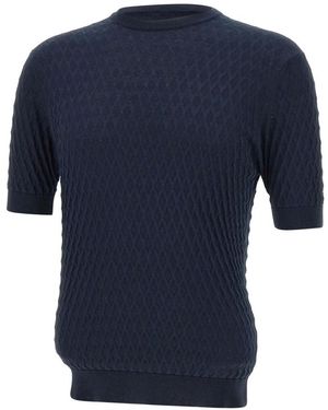 FILIPPO DE LAURENTIIS Round-Neck Knitwear - Blue