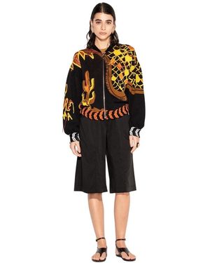 Akep Jassen ,Veelkleurig ,Katoen Oversize Jacket - Zwart