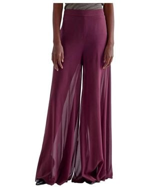 Erika Cavallini Semi Couture Wide Trousers - Purple