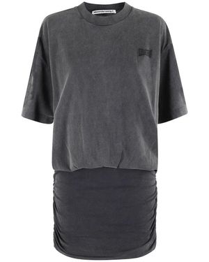 T By Alexander Wang Stilvolles Mini Shirtkleid Rock - Grau