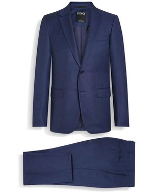 ZEGNA Single Breasted Suits - Blue