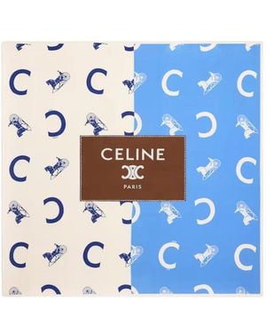 Celine Silk Scarves - Blue