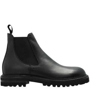 Giorgio Armani Chelsea Boots Aus Leder - Schwarz