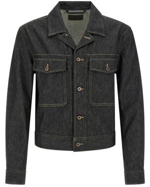 Lemaire Denim Jackets - Black
