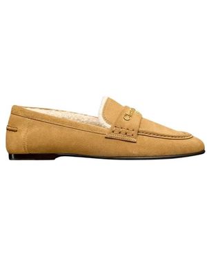 Dior Schoenen ,Bruin ,Wol Jongens Loafer - Metallic
