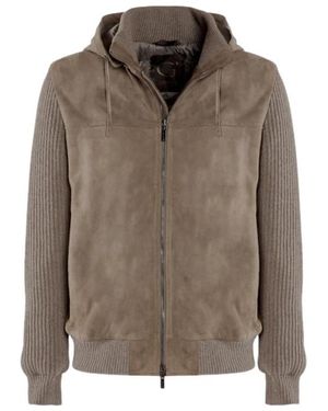 Gimo's Soft Wildlederjacke Mit Kapuze - Braun