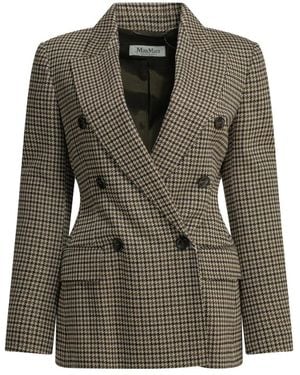 Max Mara Mxmeccelso Double-Breasted Blazer - Groen