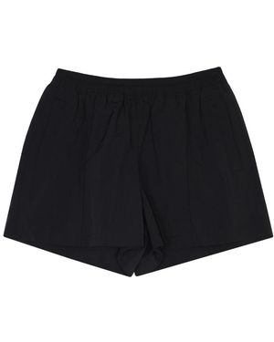 Autry Korte Broeken ,Zwart ,Nylon Zwarte Nylon Shorts Met Reflecterend Logo