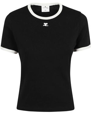 Courreges Schwarzes t-shirt für frauen