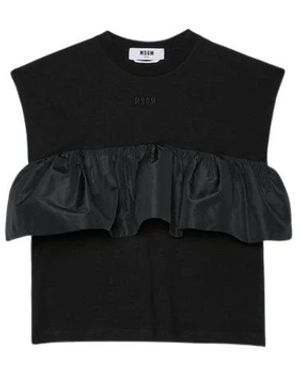 MSGM Sleeveless Tops - Nero