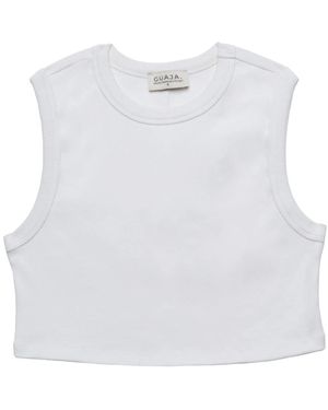 GUAJA. Sleeveless Tops - Bianco