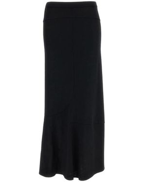 Junya Watanabe Stufenrock Aus Wollstrick - Schwarz