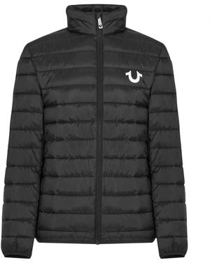 True Religion Horseshoe Logo Puffer Jacket - Zwart