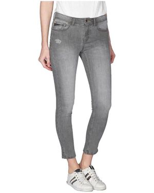Yes-Zee Cropped Jeans - Grigio