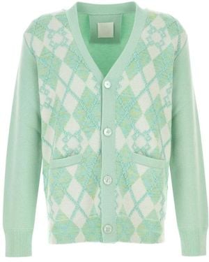 Givenchy V-Ausschnitt Cardigan Mit Integrierten Taschen - Grün