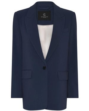 Bruuns Bazaar Jassen ,Blauw ,Leer Cindy Sus Bbfrida Blazer