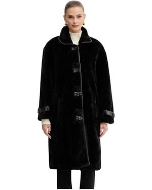 Liu Jo Teddy Button Cuff Coat - Zwart
