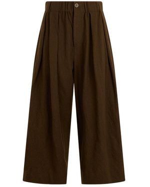 Uma Wang Wide Trousers - Marrón