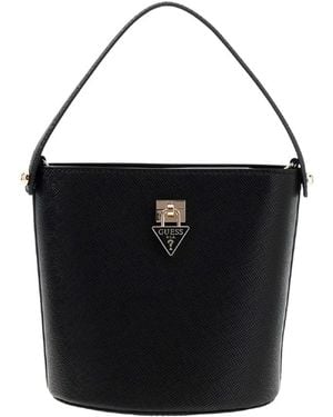 Guess Patsie Bucket Bag - Schwarz