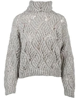 Panicale Maglione Con Strass - Grijs