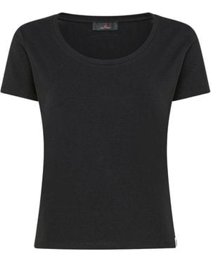 Peuterey Schwarzes Baumwoll-Stretch T-Shirt