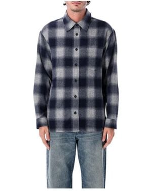 A.P.C. Malaury Karierter Overshirt - Blau
