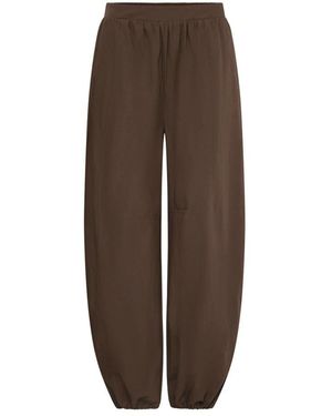 Ichi Wide Trousers - Marrón