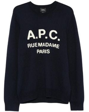 A.P.C. Truien & Vesten ,Blauw ,Wol Trui