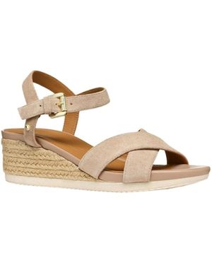 Geox Ischia Corda Wedge Sandalen - Metallic