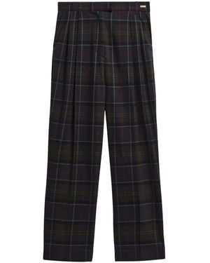 Barbour Delilah Tartan Straight-Leg Hose - Schwarz