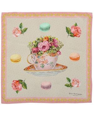 Dee Ocleppo Luxuriöser seidenschal handgerollter stil - Mehrfarbig