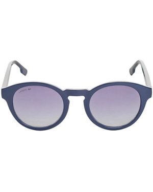 Lacoste Runde Acetat-Sonnenbrille Für Frauen - Blau