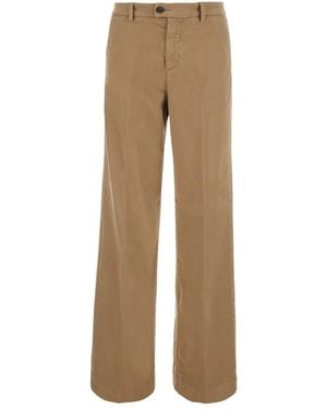 Roy Rogers Broeken ,Denim Wijde Broek - Naturel