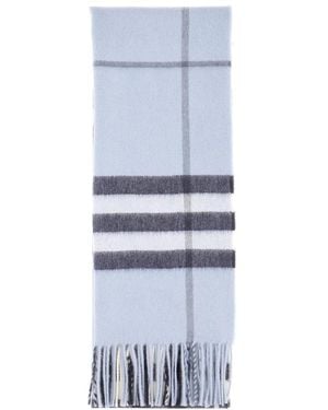 Burberry Bestickter Kaschmirschal - Blau