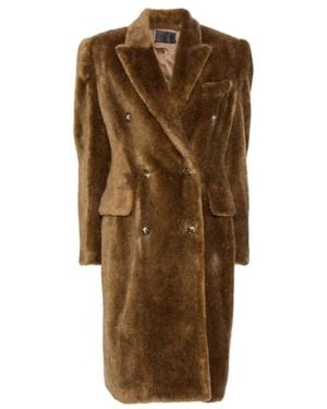 Mugler Double-Breasted Coats - Marrón