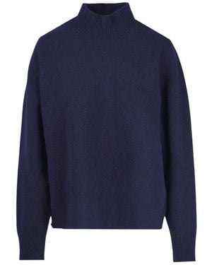 Alpha Studio Truien & Vesten ,Blauw ,Kasjmier Basic Turtleneck