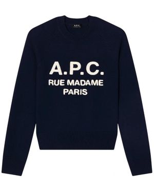 A.P.C. Round-Neck Knitwear - Azul
