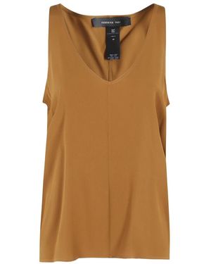 FEDERICA TOSI Sleeveless Tops - Marrone