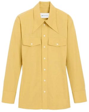 Ami Paris Sharp Collar Fitted Shirt - Geel