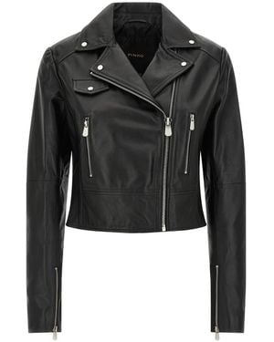 Pinko Leather Jackets - Black