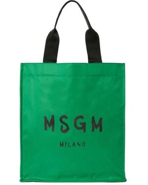 MSGM Tote Bags - Green