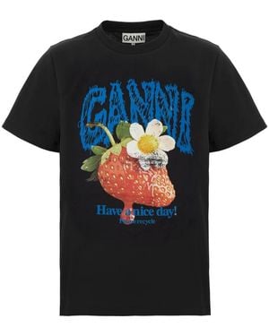 Ganni Tops ,Zwart ,T-Shirts