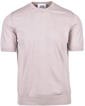 Alpha Studio Round-Neck Knitwear - Rosa