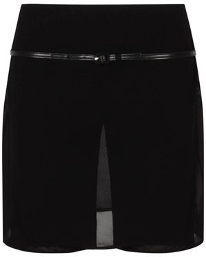 Courreges Belted Jersey Skort - Schwarz