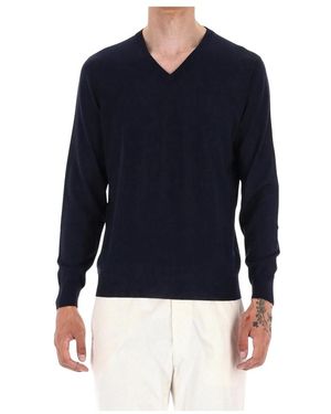 Drumohr V-Neck Knitwear - Azul