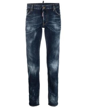 DSquared² Jeans ,Blauw ,Slim Fit Jeans Met Distressed Details