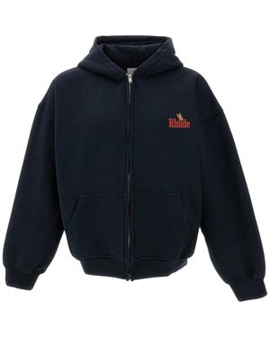 Rhude American Spirit Zip-Up Hoodie - Blauw